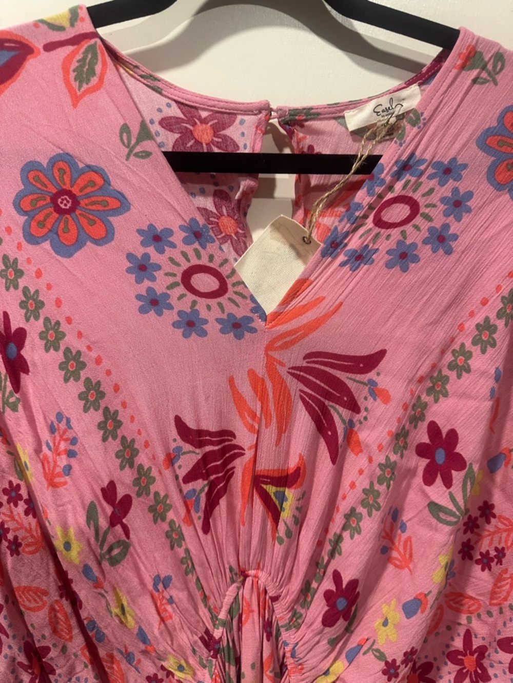 easel Lg Pink Floral Maxi Dress - Picture 10 of 11